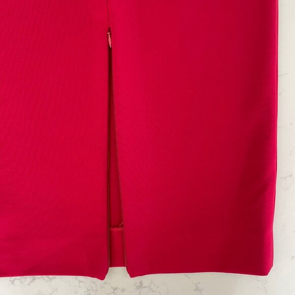 Diane von Furstenberg Samara Tailor JSY Designer Fitted Pencil Midi Skirt Red 4 - Picture 6 of 14